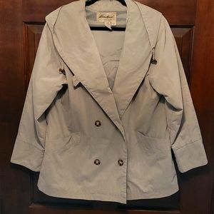 Eddie Bauer Double Breasted Rain Jacket Windbreaker
